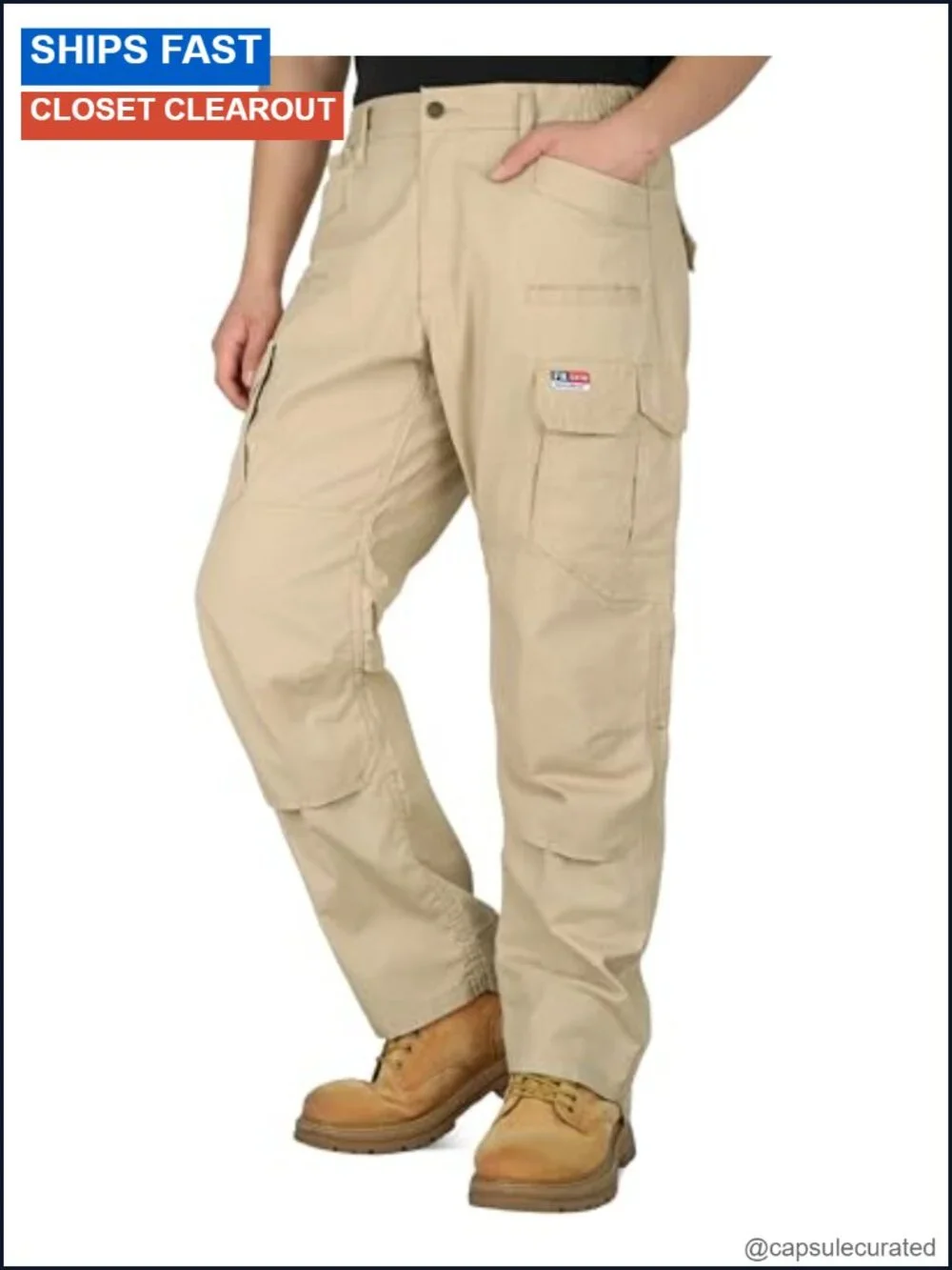 FR Cargo Pants Men's Lightweight Stretch Ripstop Flame Resistant Work Pants